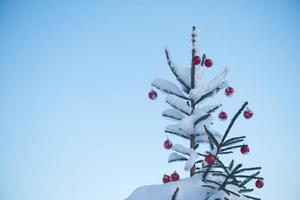 Weihnachtskugeln am Baum foto