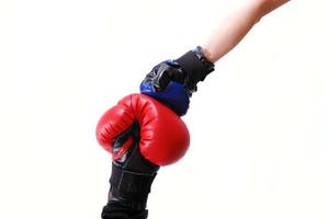 .competition-konzept mit boxhandschuhen foto