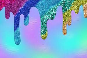 regenbogentropfender glitzerhintergrund, tropfender glitzerhintergrund foto