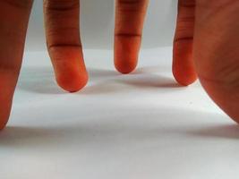 5-Finger-Foto auf weißem Hintergrund foto