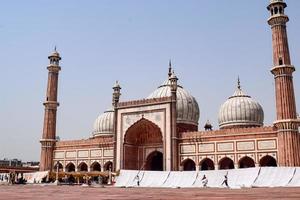 architektonisches detail der jama masjid moschee, alt-delhi, indien, die spektakuläre architektur der großen freitagsmoschee jama masjid in delhi 6 während der ramzan-saison, die wichtigste moschee in indien foto