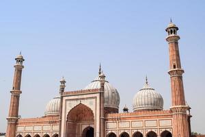 architektonisches detail der jama masjid moschee, alt-delhi, indien, die spektakuläre architektur der großen freitagsmoschee jama masjid in delhi 6 während der ramzan-saison, die wichtigste moschee in indien foto