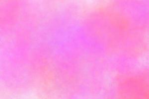 hand gezeichneter aquarellhimmel und wolken, abstrakter aquarellhintergrund. handgemalte rosa wolken, roter und rosa sonnenuntergang. koreanische, kawaii tapete. textur hintergrund, strudel, wirbel, verdrehung, knall foto