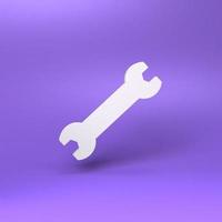 Schraubenschlüssel-Symbol. 3D-Darstellung. foto