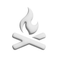 Bonfir-Symbol 3D-Design für Anwendungs- und Website-Präsentation foto