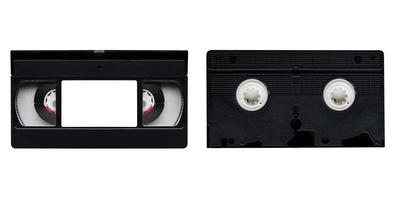 vhs-videokassette isoliert auf weißem bakground mit beschneidungspfad foto