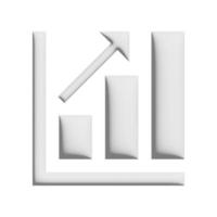 Up-Balkendiagramm-Symbol 3D-Design für Anwendungs- und Website-Präsentation foto