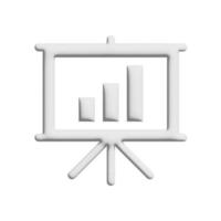 Balkendiagramm vorhanden Symbol 3D-Design für Anwendungs- und Website-Präsentation foto