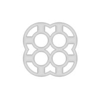Kreissymbol 3D-Design für Anwendungs- und Website-Präsentation foto
