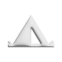 Zelt-Symbol 3D-Design für Anwendungs- und Website-Präsentation foto