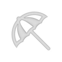 Regenschirm-Symbol 3D-Design für Anwendungs- und Website-Präsentation foto