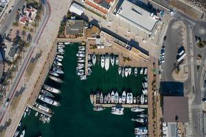 Schöne türkisfarbene Bucht auf Formentera, Luftbild. foto