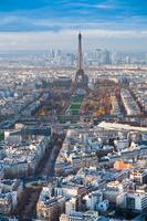 eiffelturm und panorama von paris foto