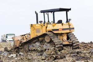 Bulldozer auf der Baustelle foto