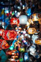 schöne türkische mosaiklampen foto