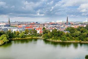 Blick auf das Zentrum von Kopenhagen, Dänemark foto
