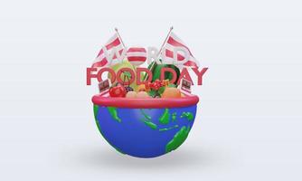 3D-Welternährungstag Österreich Rendering Vorderansicht foto