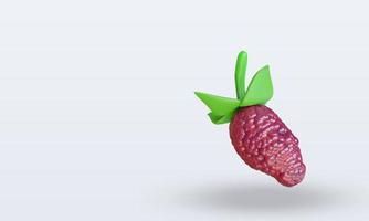 3D-Früchte Maulbeere, die die rechte Ansicht wiedergibt foto