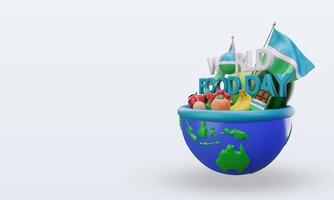 3D-Welternährungstag Usbekistan, der die rechte Ansicht wiedergibt foto