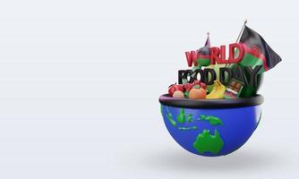 3D-Welternährungstag Malawi, der die rechte Ansicht wiedergibt foto