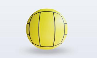 3D-Sportball-Wasserball-Rendering-Vorderansicht foto