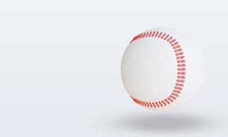 3D-Sportball-Baseball, der die rechte Ansicht wiedergibt foto