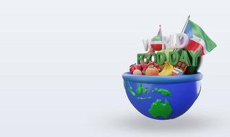 3D-Welternährungstag Äquatorialguinea, der die rechte Ansicht wiedergibt foto