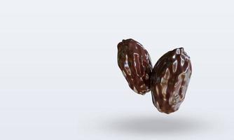 3D-Früchte datieren Obst-Rendering-Draufsicht foto