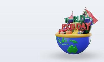 3D-Welternährungstag Südafrika, der die rechte Ansicht wiedergibt foto