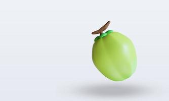 3D-Früchte Kokosnuss-Rendering-Draufsicht foto