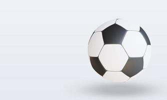 3D-Sportball-Fußball, der die rechte Ansicht wiedergibt foto