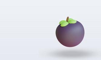 3D-Früchte Mangostan, die die rechte Ansicht rendern foto