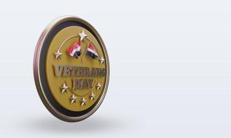 3d-veteranentag ägypten rendert linke ansicht foto