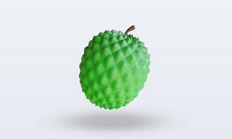 3D-Früchte Soursop, die Vorderansicht rendern foto