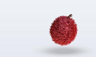 3D-Früchte Rambutan-Rendering-Draufsicht foto