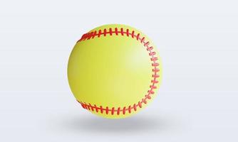 3D-Sportball-Softball-Rendering-Vorderansicht foto