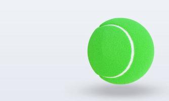 3D-Sportball Tennisball, der die rechte Ansicht wiedergibt foto