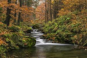 Blick auf die herbstlichen Wasserfälle foto