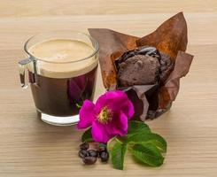 Muffin mit Kaffee foto