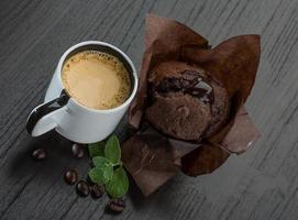 Kaffee mit Muffin foto