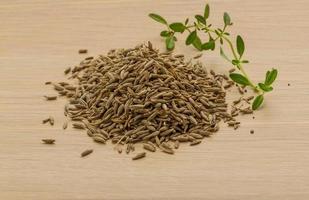 Zia-Samen auf Holzhintergrund foto