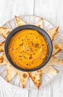 klassische muhammara flache lage foto