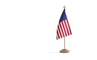 Amerikanischer Fahnenmast mit Leerraum-Hintergrundbild foto