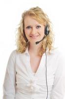 Business-Frau-Headset foto