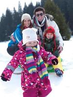 Familienansicht im Winter foto