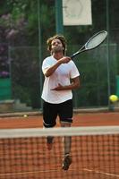 Ansicht des Tennismannes foto