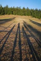 Silhouette einer Familie foto