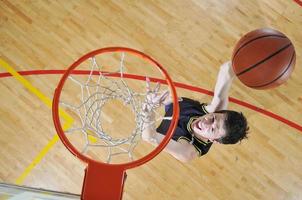 Ansicht des Basketballspielers foto