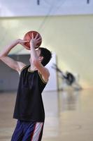 Ansicht des Basketballspielers foto