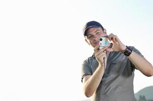 Porträt eines Hobbyfotografen foto